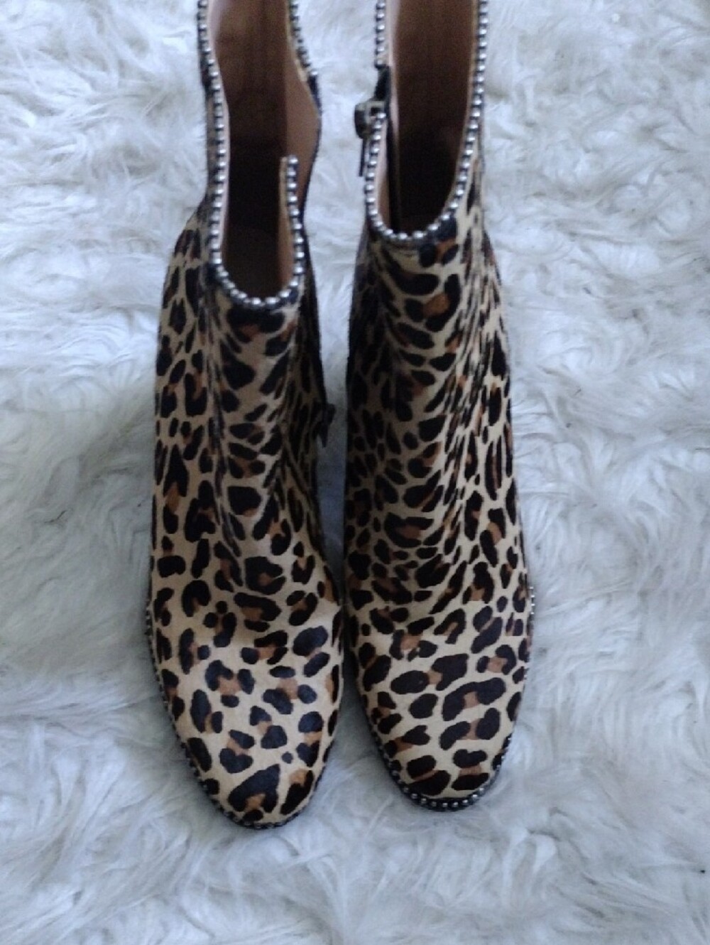 Coach Leopard Print Beadchain Ankle Bootie in Tan Black - Picture 4 of 4